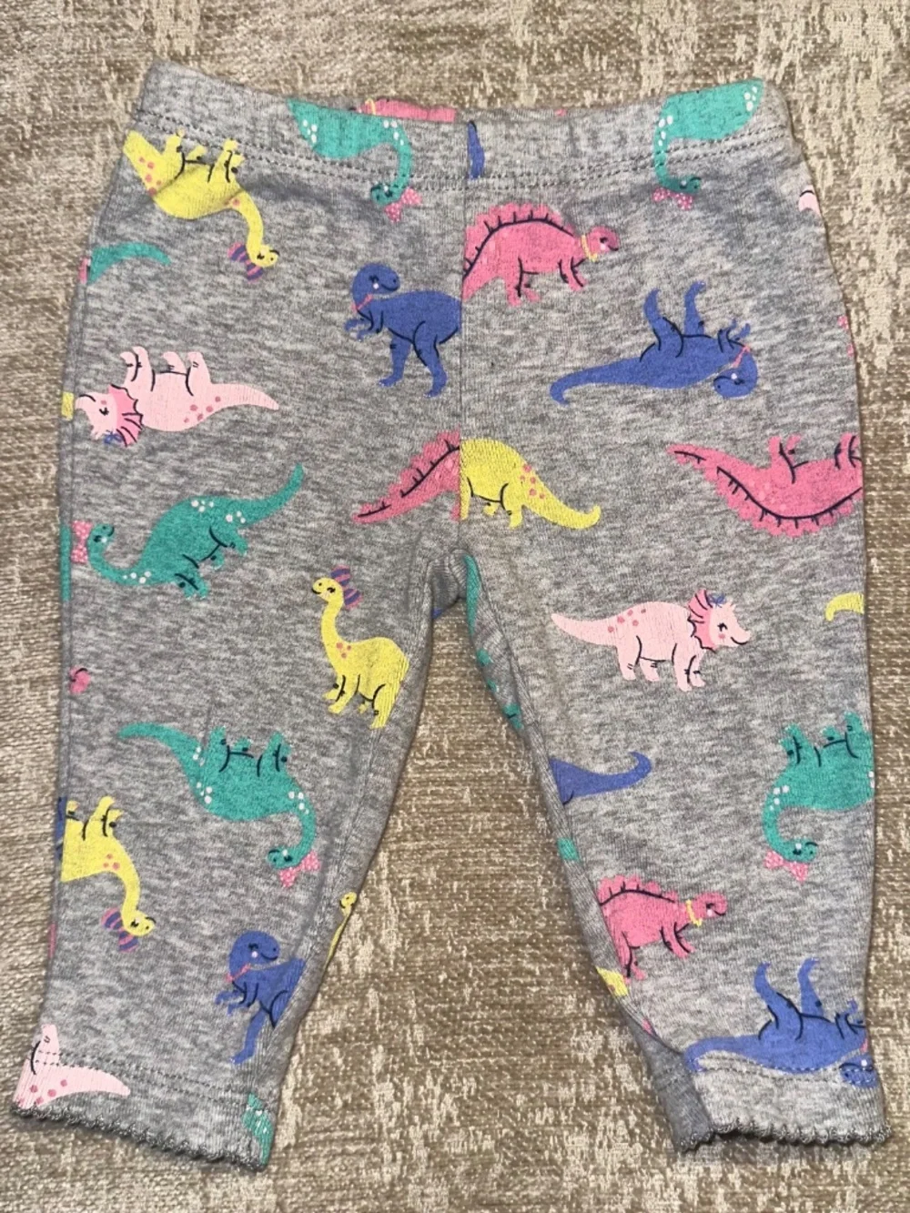 Pink Dino Girls Carter’s Outfit Set size 3M vintage retired set